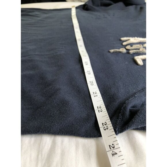 American Eagle Men's Graphic Logo Long Sleeve T-Shirt Navy Blue Y2k Faded 2009 - Picture 8 of 9